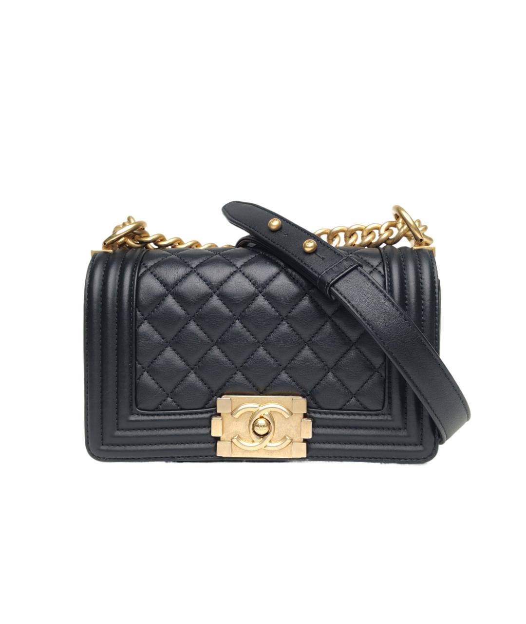 CHANEL Черная кожаная сумка через плечо, фото 9