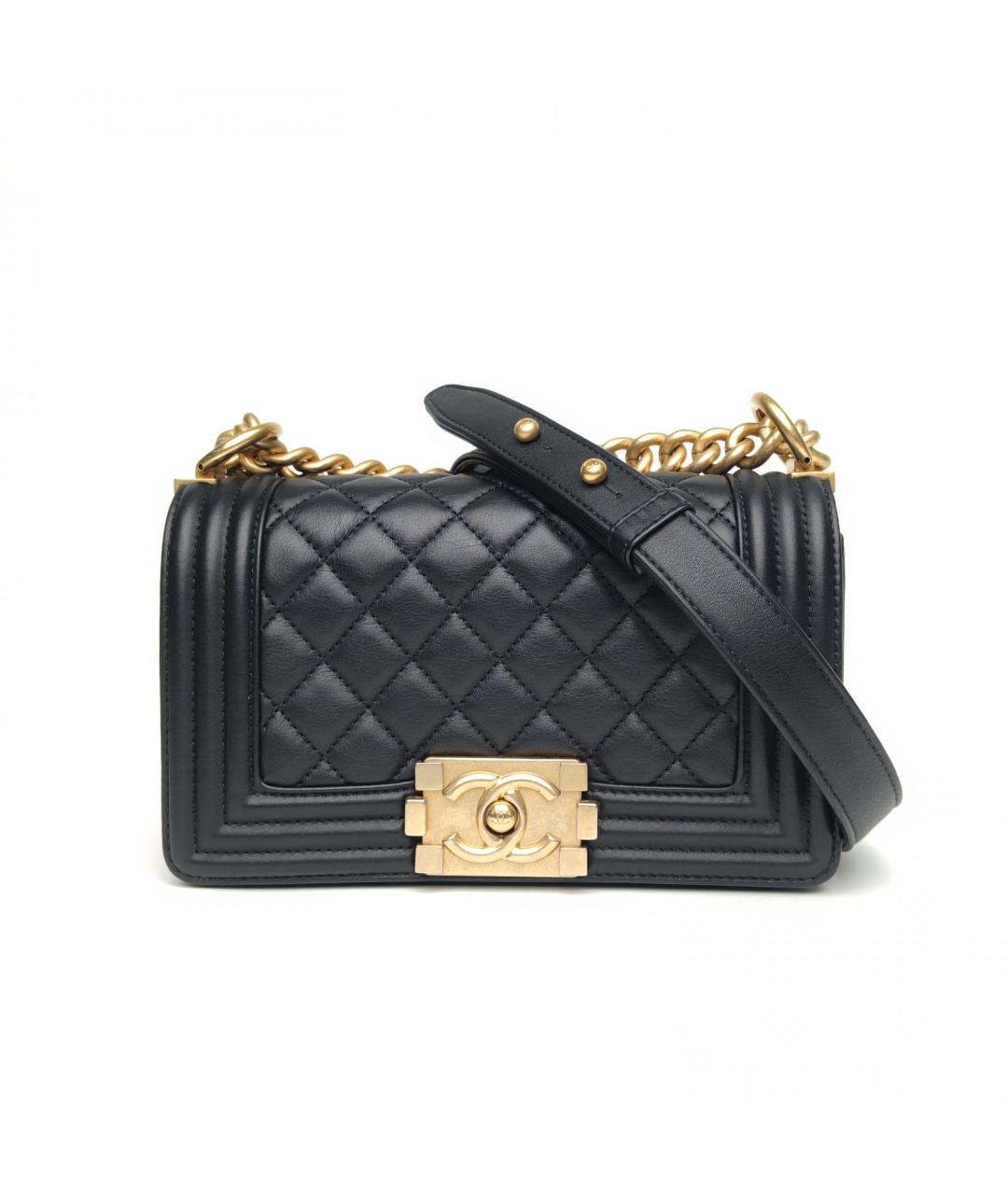CHANEL Черная кожаная сумка через плечо, фото 2
