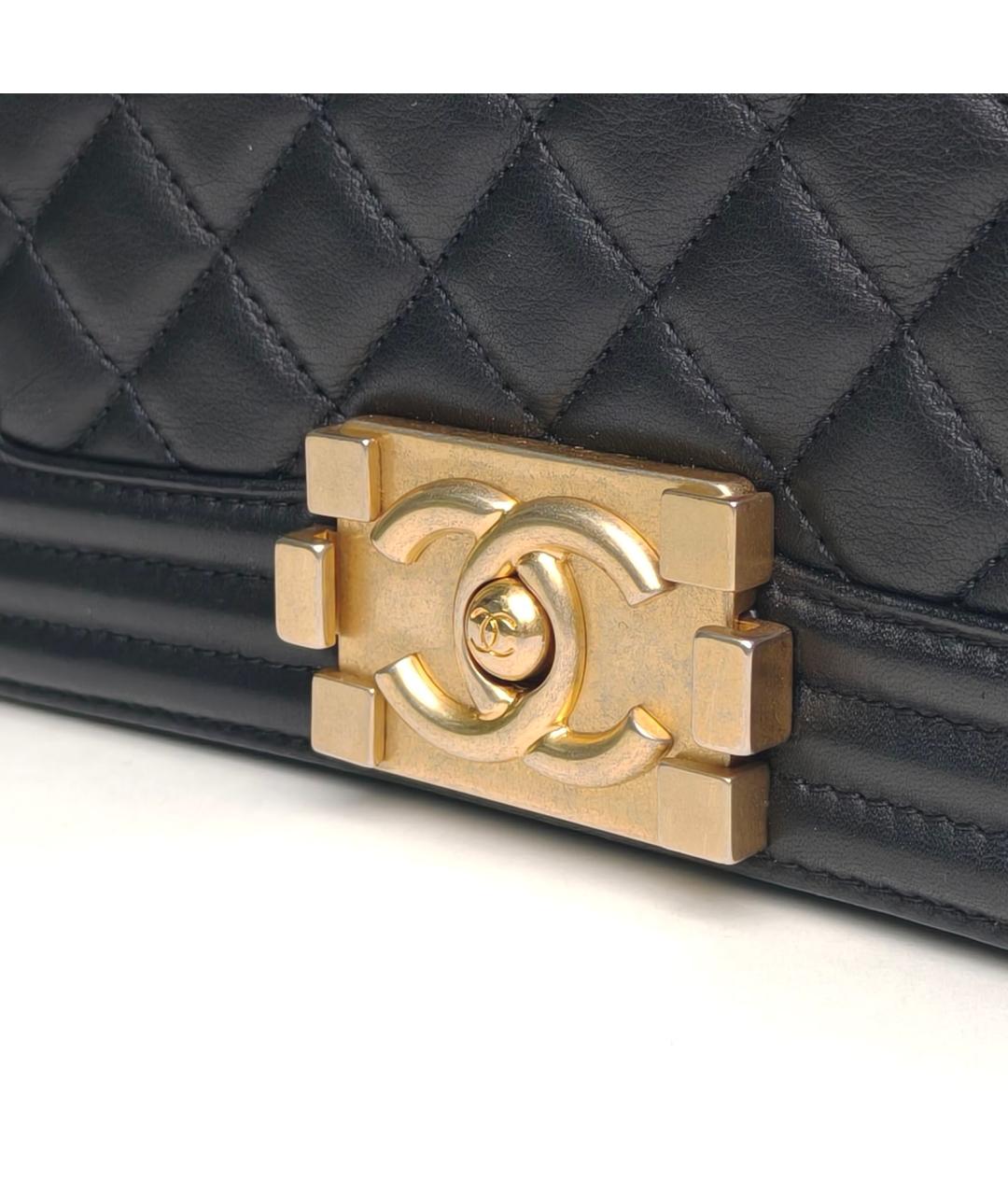 CHANEL Черная кожаная сумка через плечо, фото 8