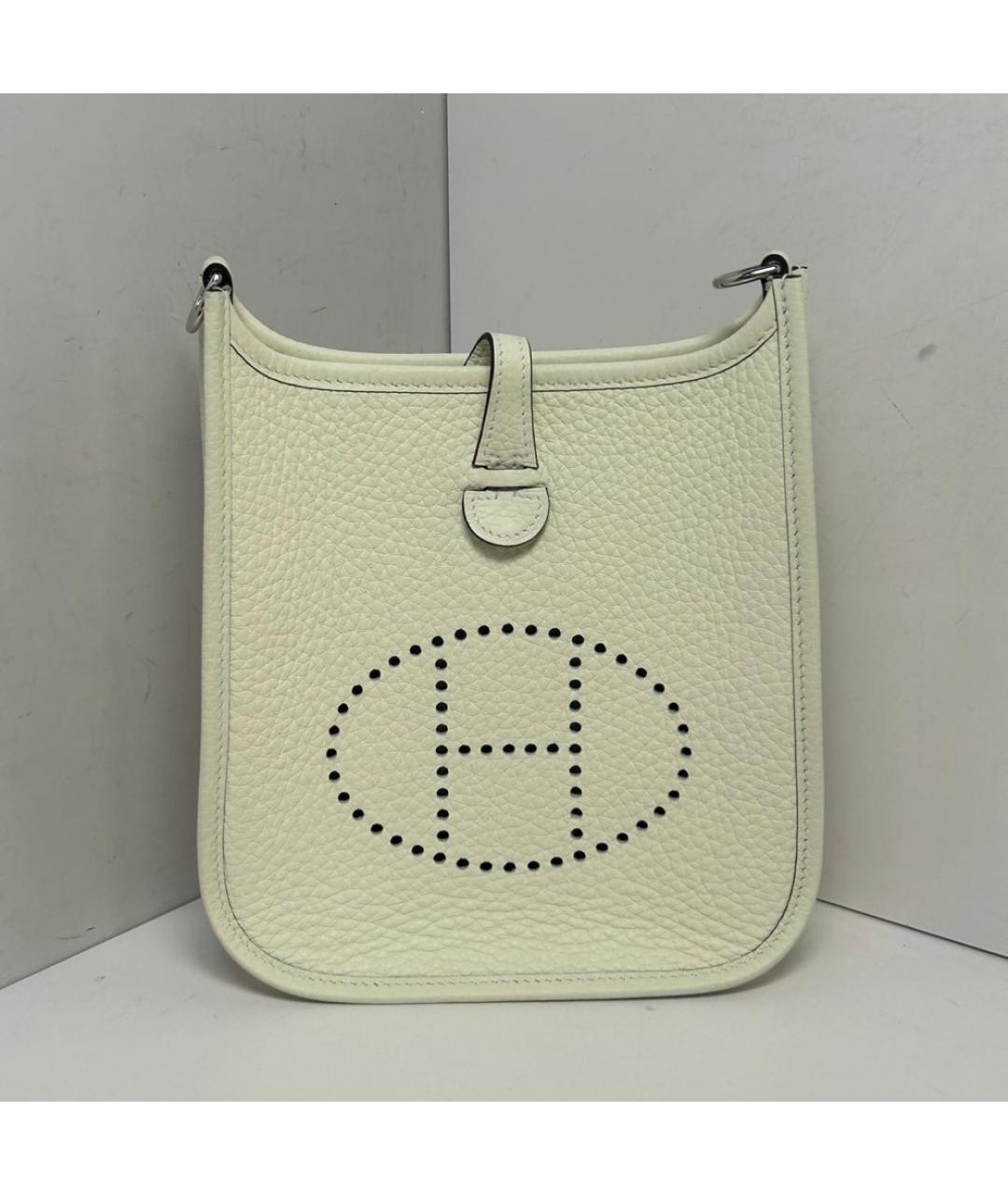HERMES Бежевая кожаная сумка через плечо, фото 8