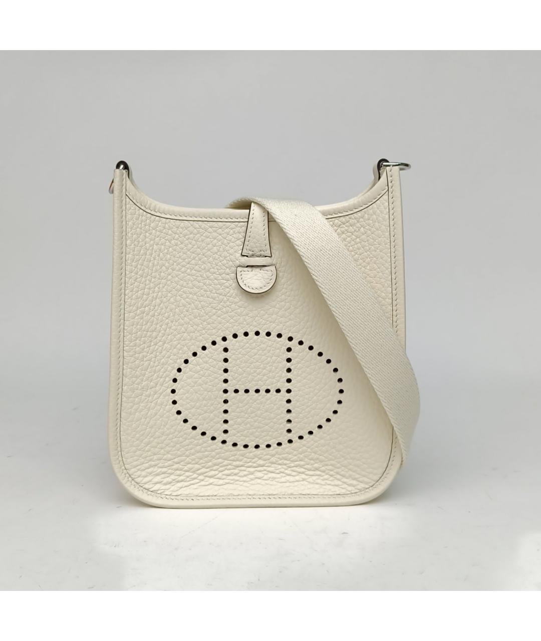 HERMES Бежевая кожаная сумка через плечо, фото 2