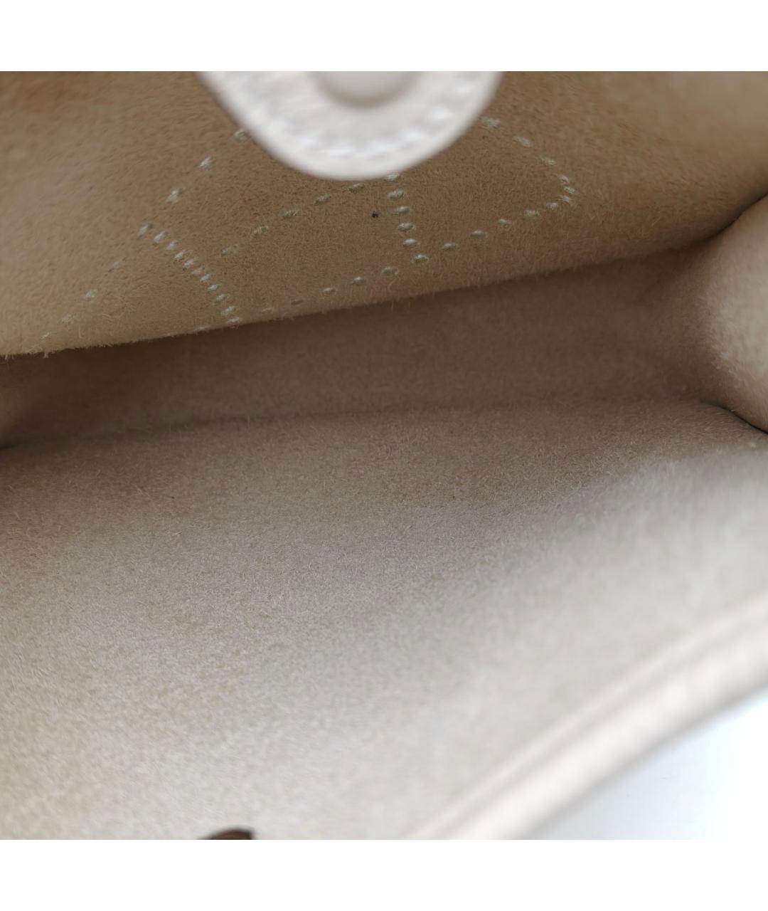 HERMES Бежевая кожаная сумка через плечо, фото 7