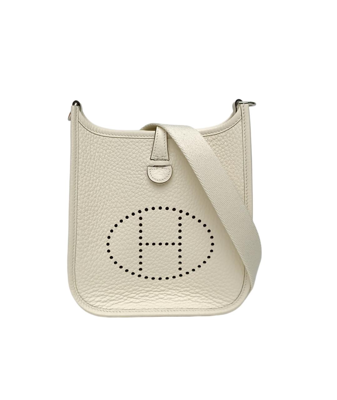 HERMES Бежевая кожаная сумка через плечо, фото 9