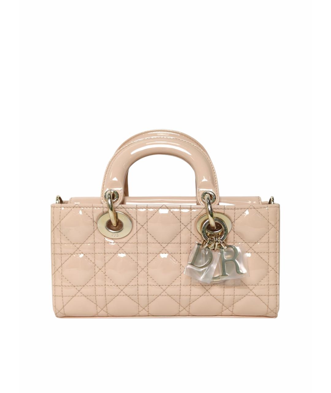 CHRISTIAN DIOR Бежевая кожаная сумка через плечо, фото 1