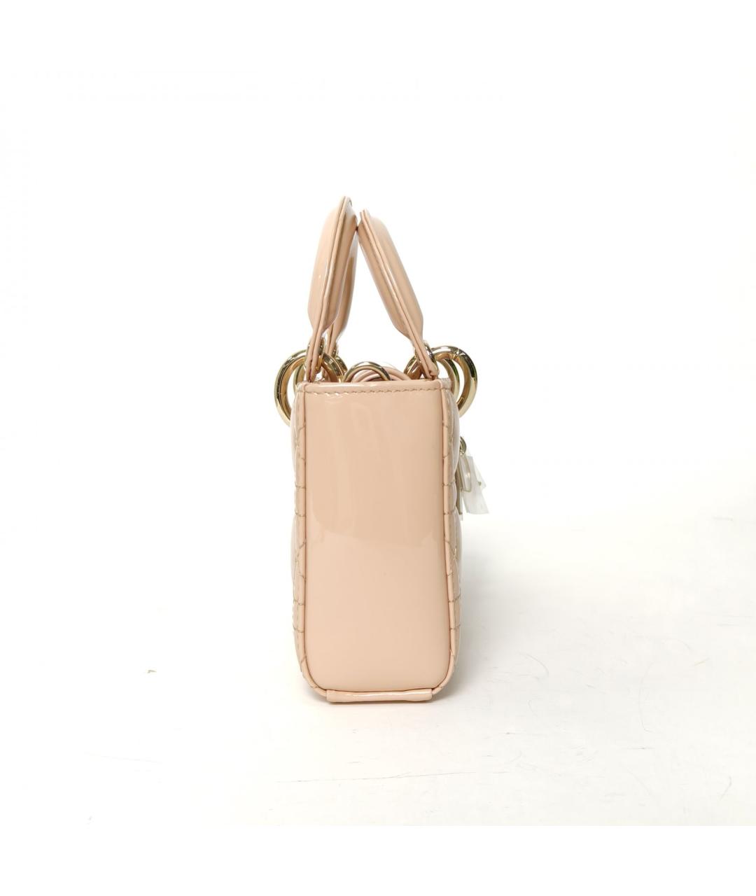 CHRISTIAN DIOR Бежевая кожаная сумка через плечо, фото 5