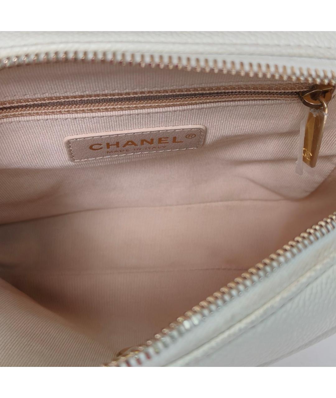 CHANEL Белый кожаный рюкзак, фото 8