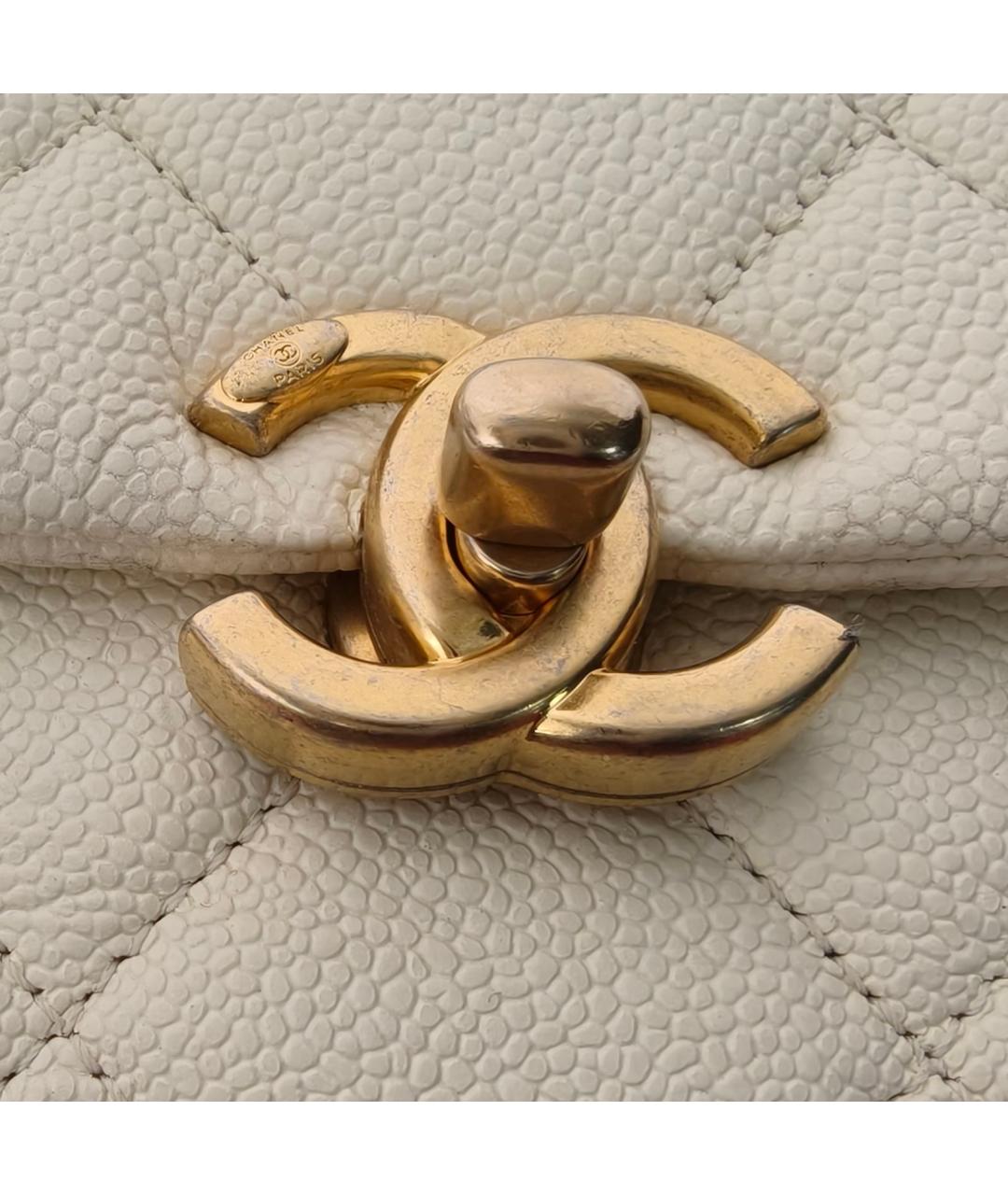 CHANEL Белый кожаный рюкзак, фото 7