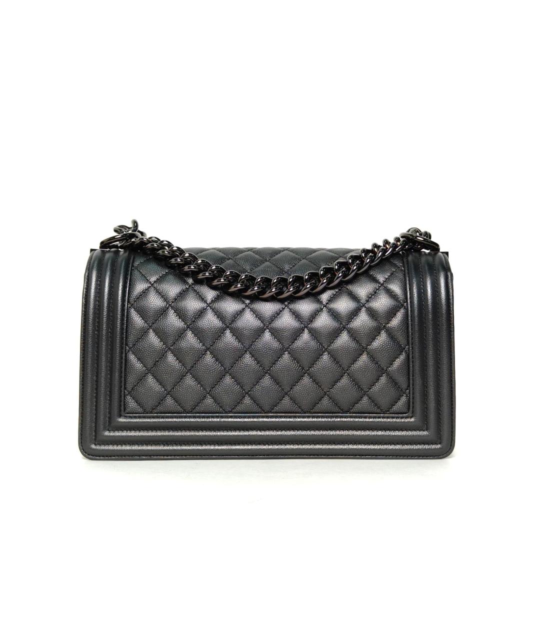 CHANEL Черная кожаная сумка через плечо, фото 4