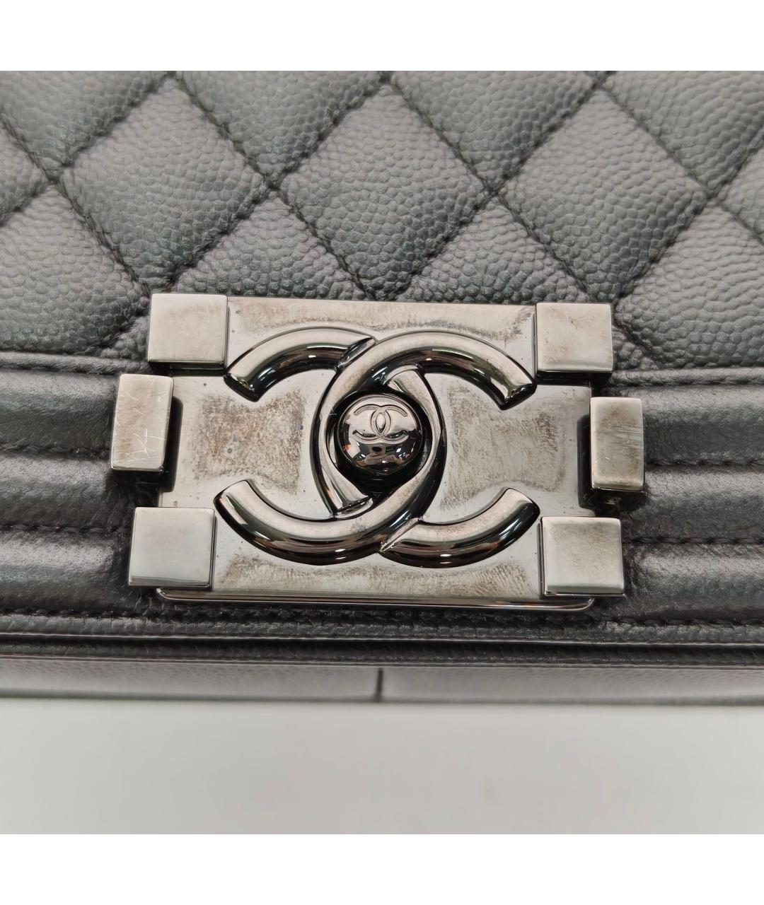 CHANEL Черная кожаная сумка через плечо, фото 7