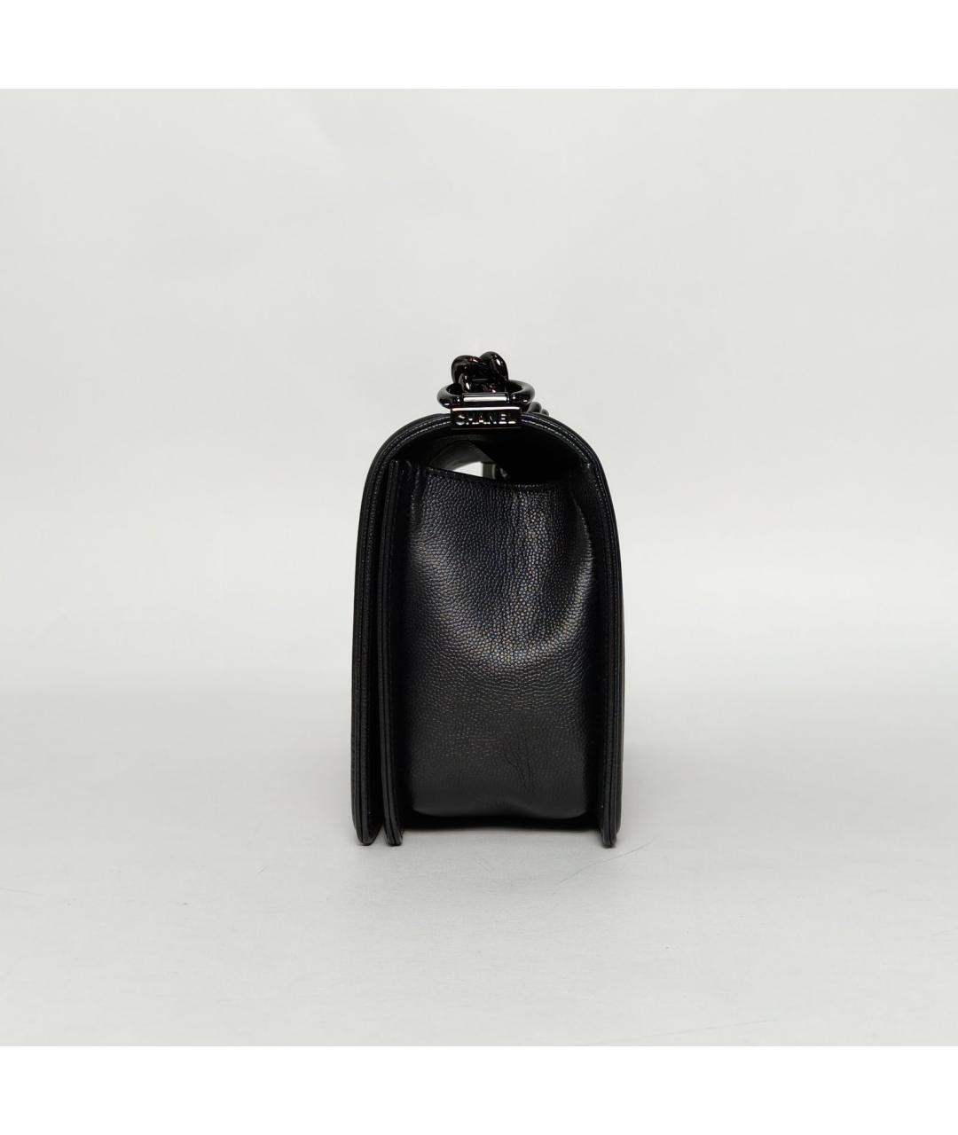 CHANEL Черная кожаная сумка через плечо, фото 5