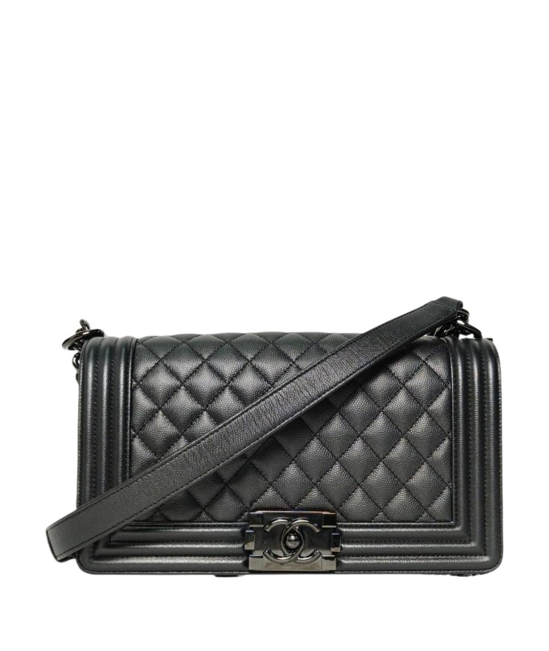 CHANEL Черная кожаная сумка через плечо, фото 1