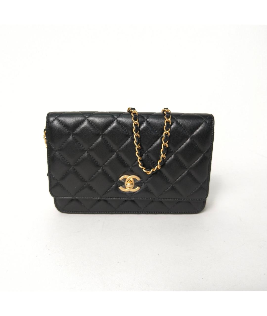 CHANEL Черная кожаная сумка через плечо, фото 2