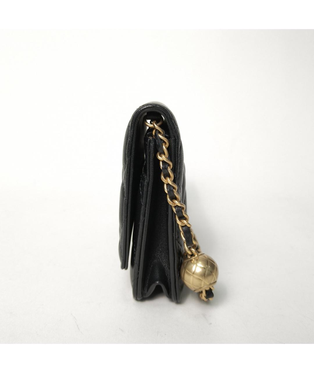 CHANEL Черная кожаная сумка через плечо, фото 5