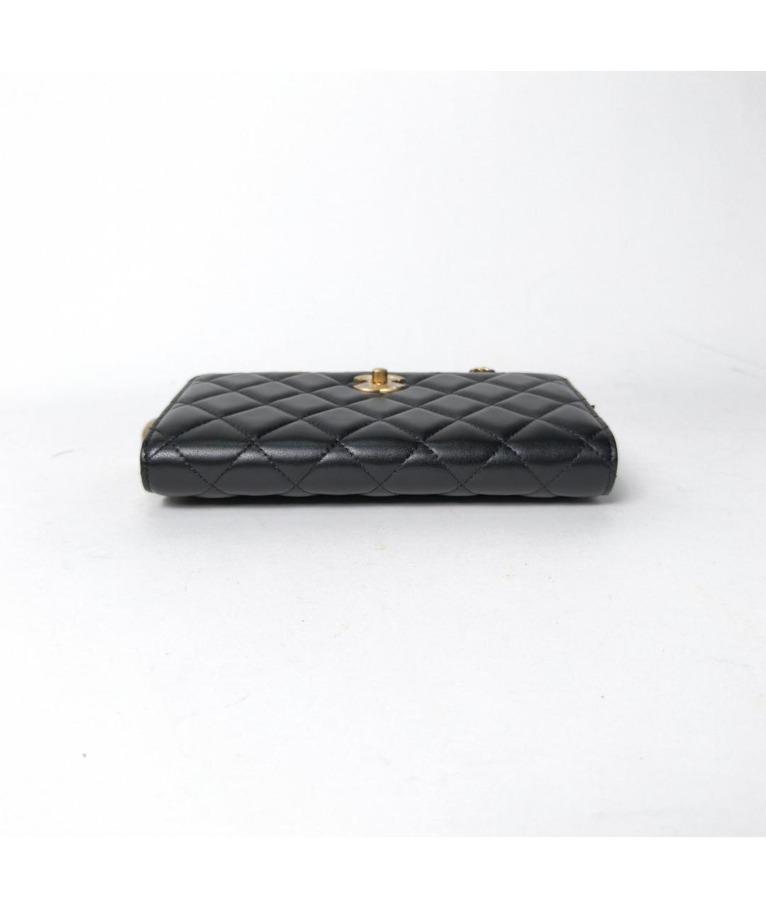 CHANEL Черная кожаная сумка через плечо, фото 6