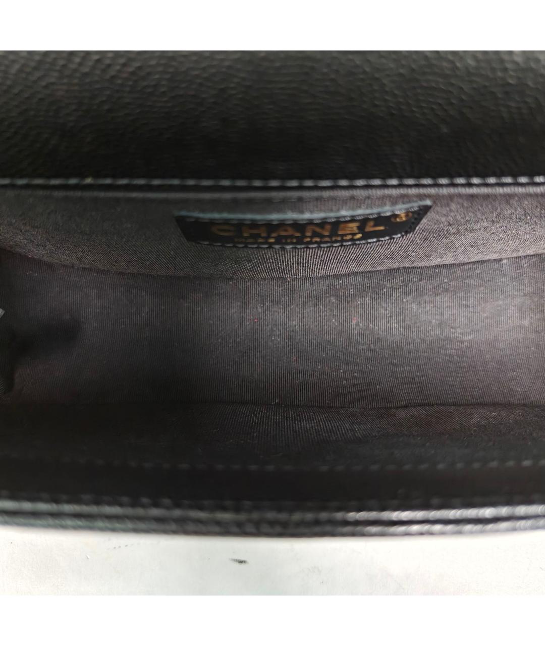 CHANEL Черная кожаная сумка через плечо, фото 8