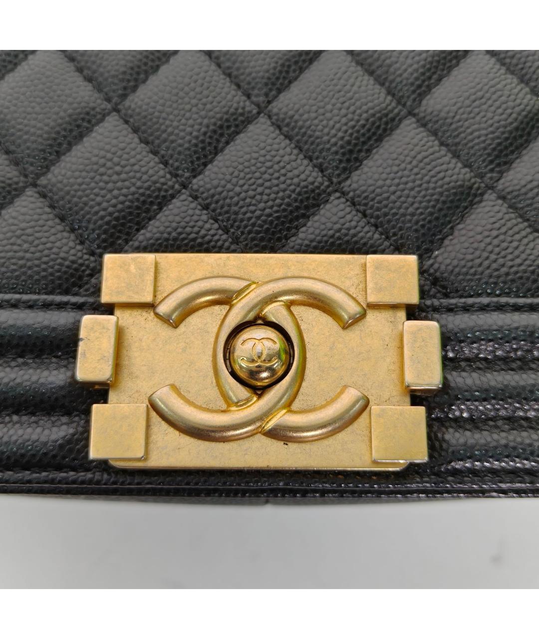 CHANEL Черная кожаная сумка через плечо, фото 7