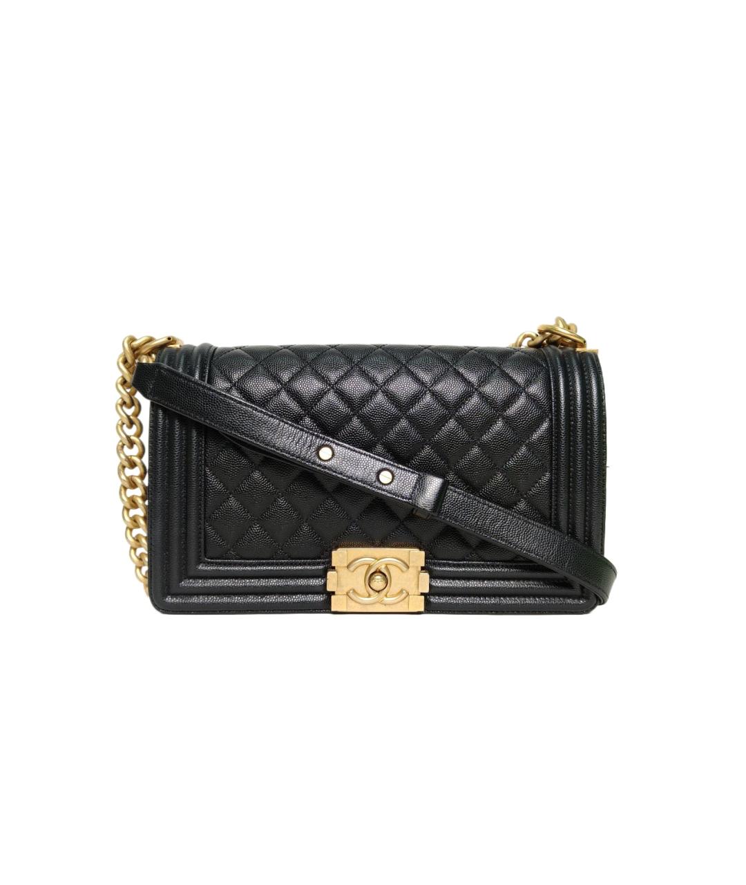 CHANEL Черная кожаная сумка через плечо, фото 9