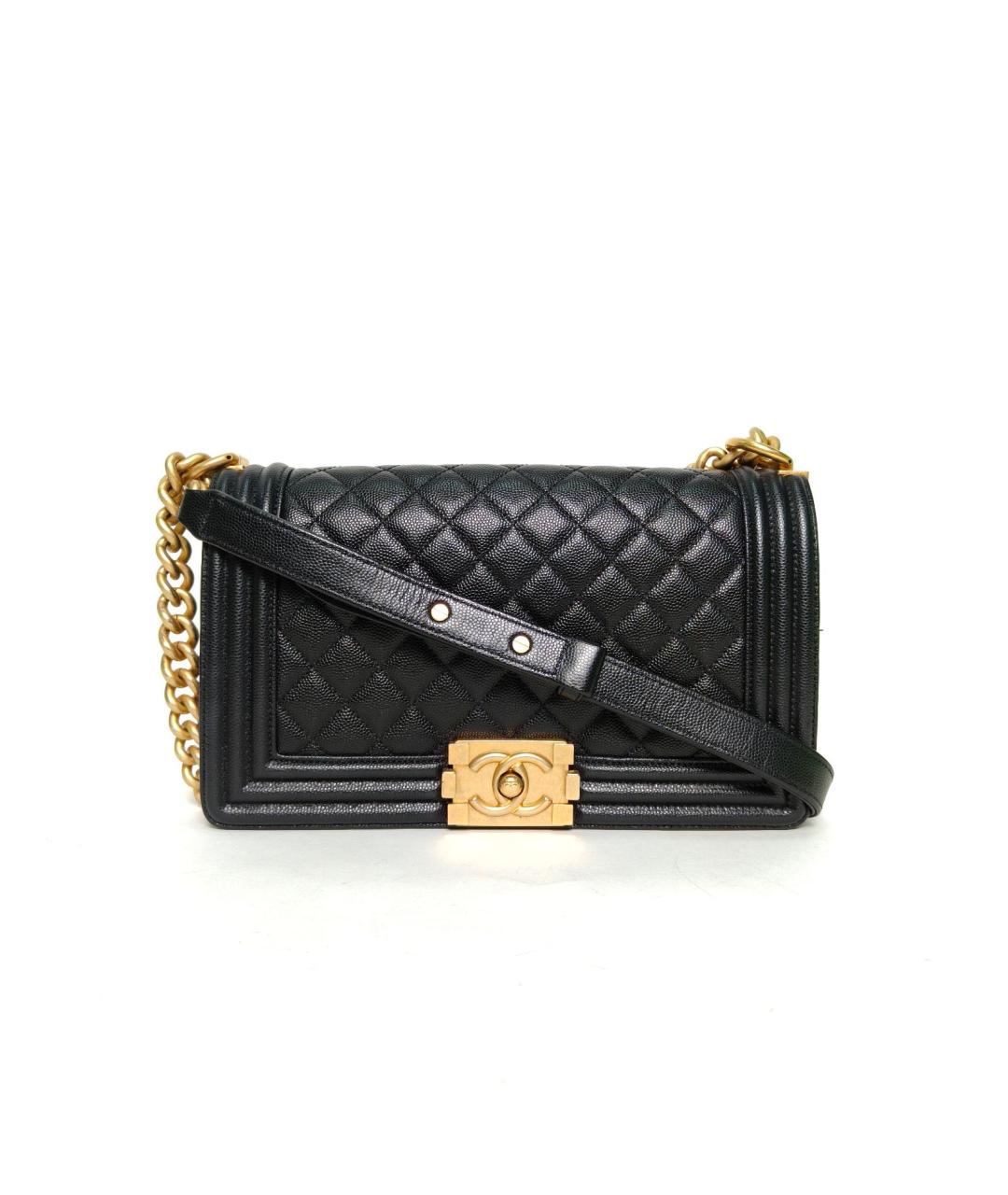 CHANEL Черная кожаная сумка через плечо, фото 2