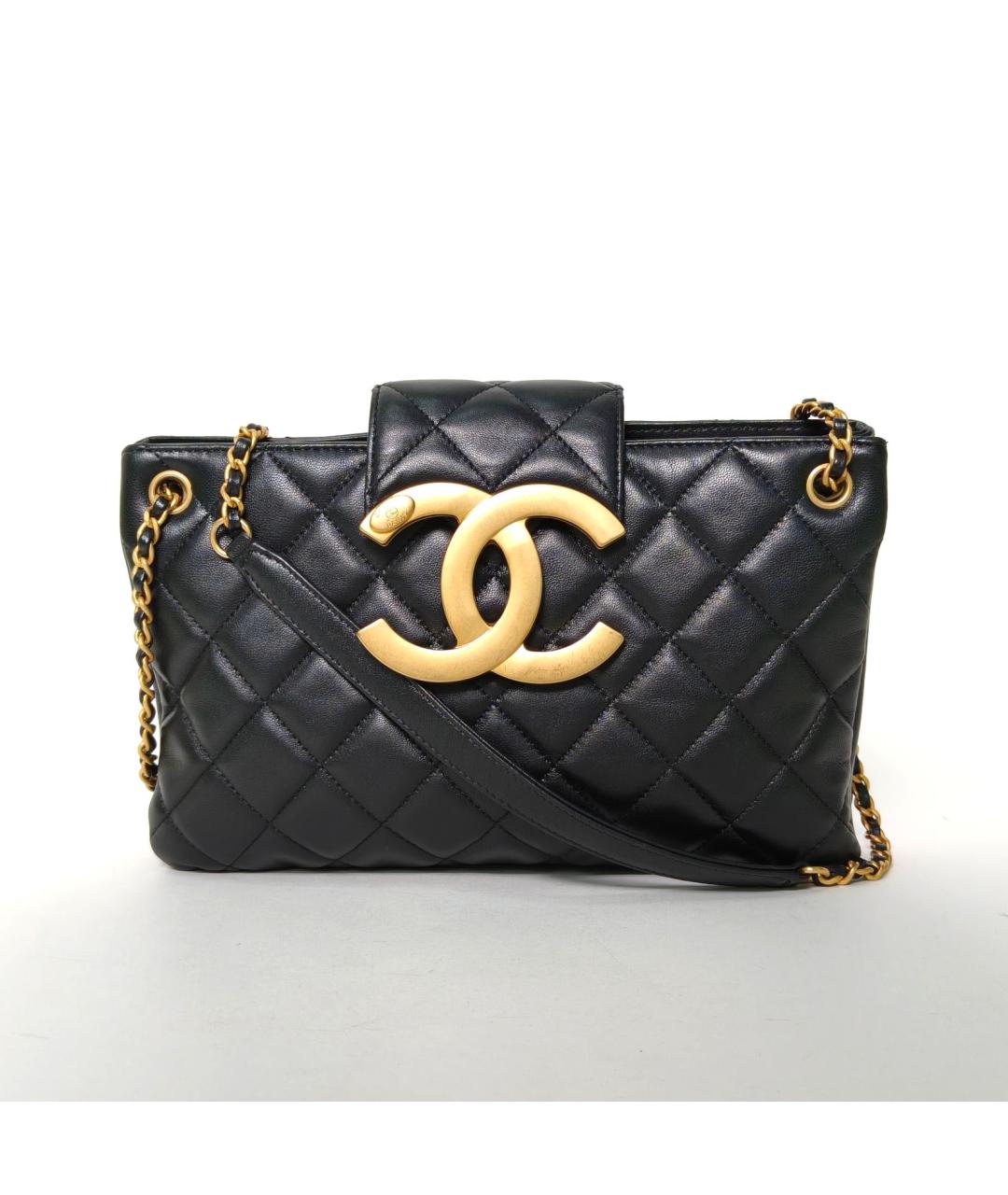 CHANEL Черная кожаная сумка через плечо, фото 2