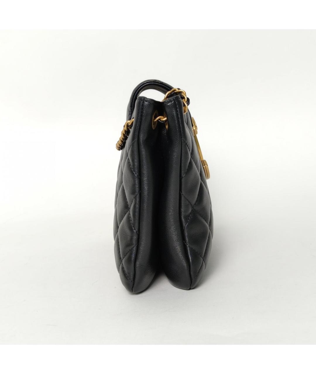 CHANEL Черная кожаная сумка через плечо, фото 3