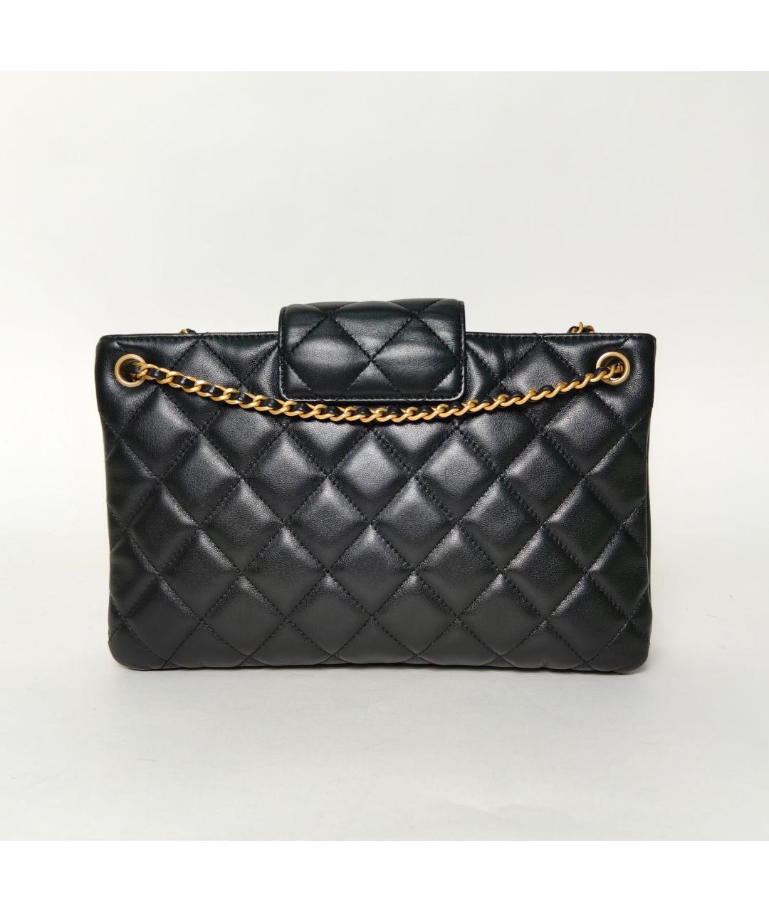 CHANEL Черная кожаная сумка через плечо, фото 4