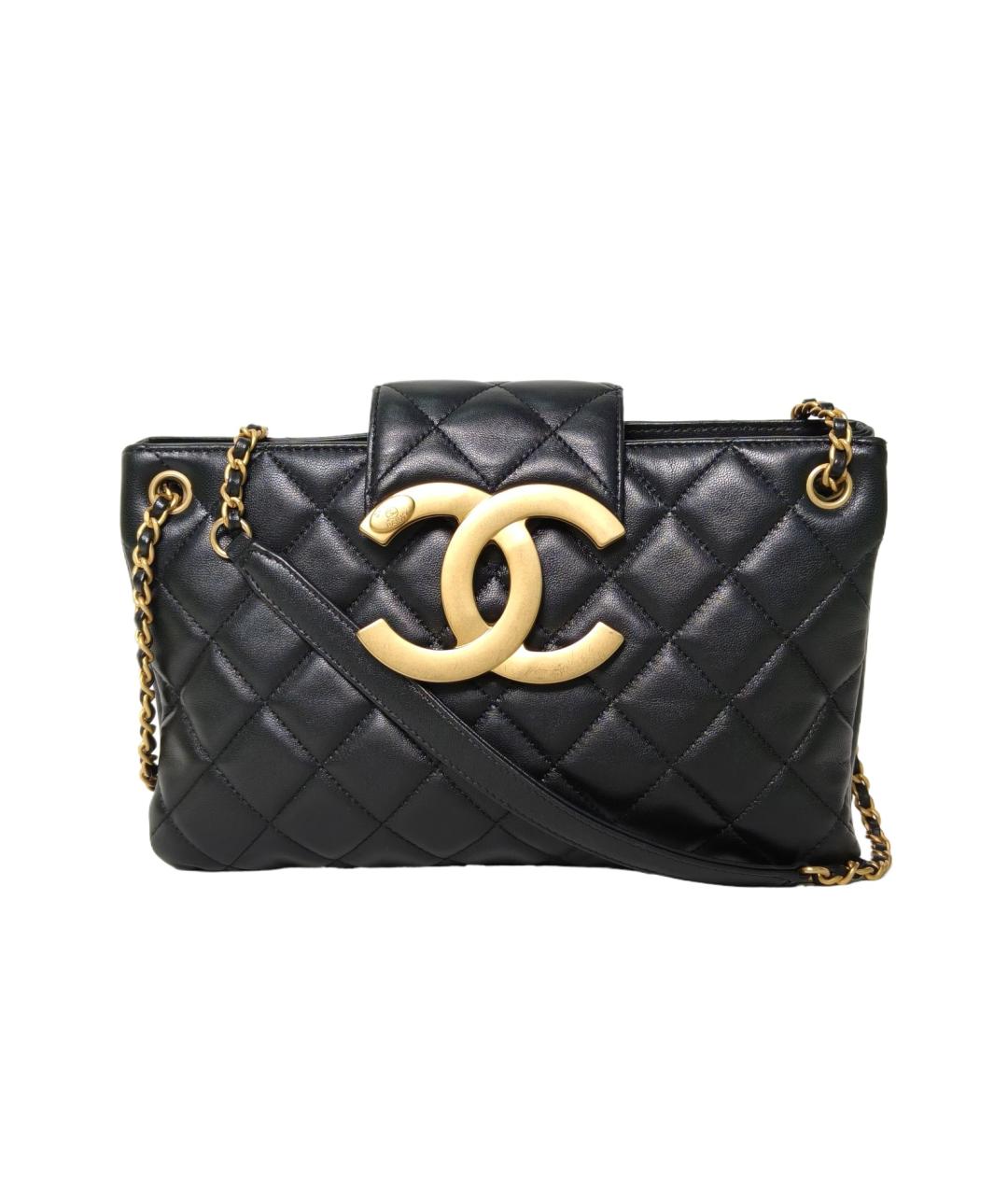 CHANEL Черная кожаная сумка через плечо, фото 9
