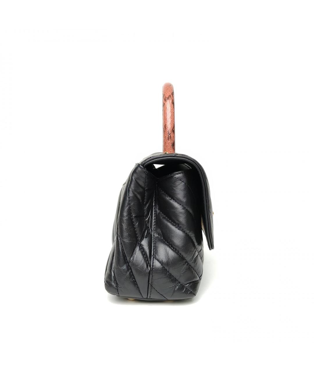 CHANEL Черная кожаная сумка через плечо, фото 5