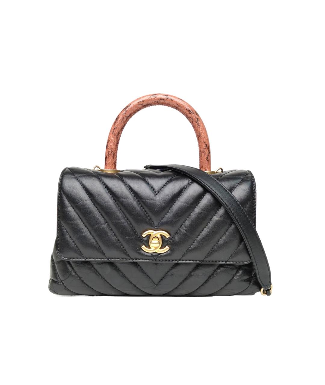 CHANEL Черная кожаная сумка через плечо, фото 9