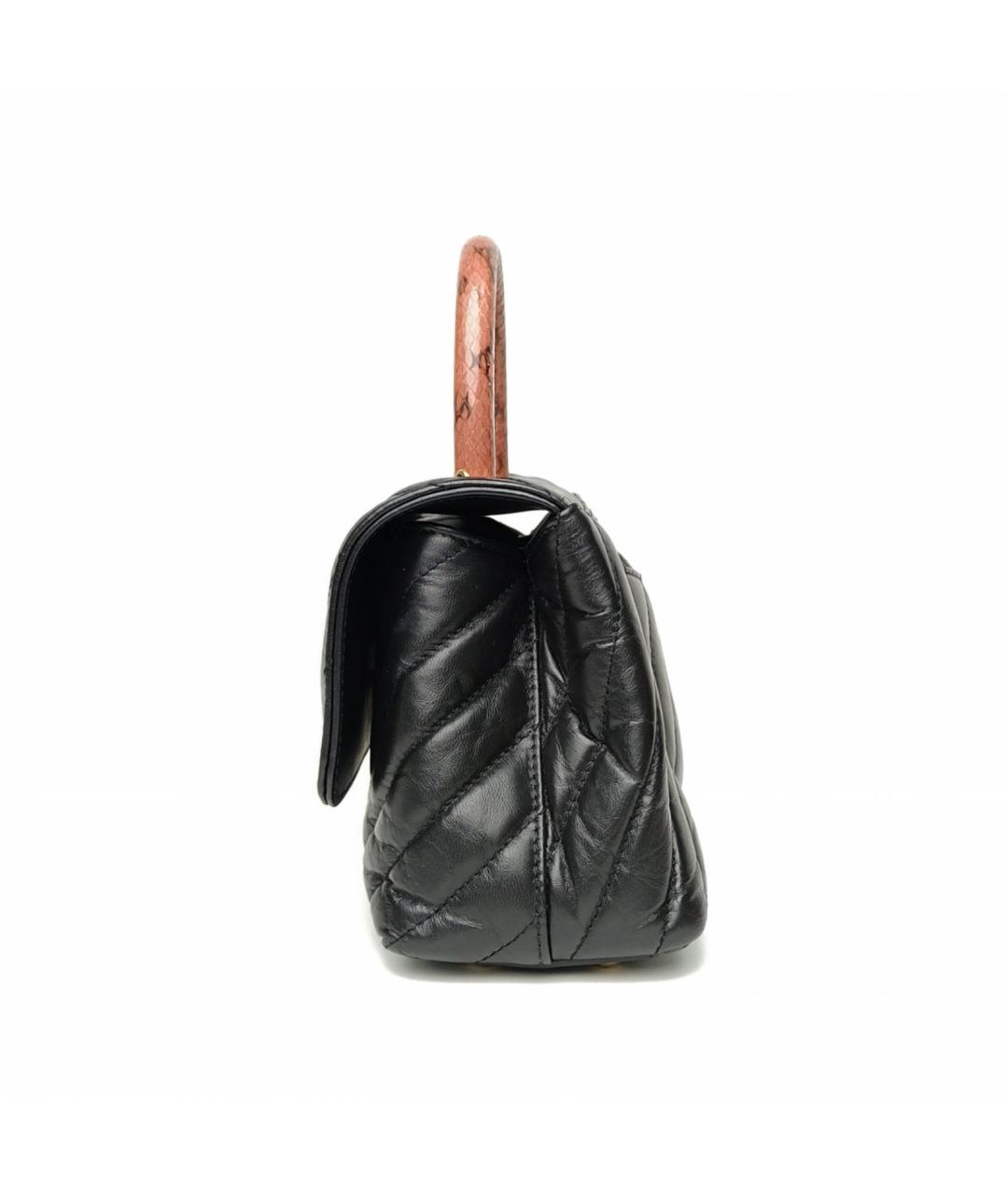 CHANEL Черная кожаная сумка через плечо, фото 3