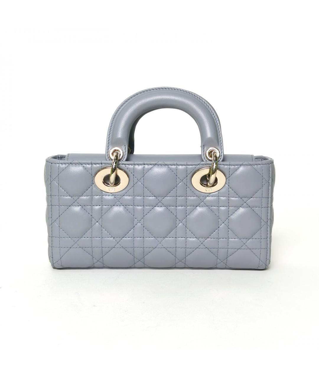 CHRISTIAN DIOR Голубая кожаная сумка через плечо, фото 4