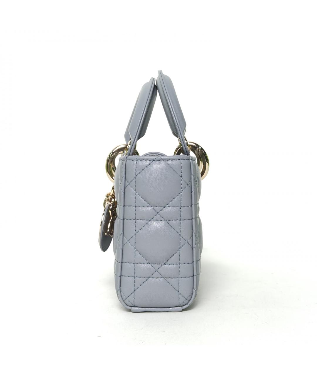 CHRISTIAN DIOR Голубая кожаная сумка через плечо, фото 3