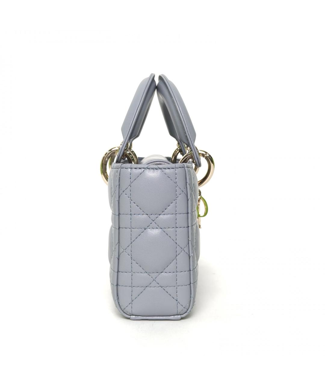 CHRISTIAN DIOR Голубая кожаная сумка через плечо, фото 5