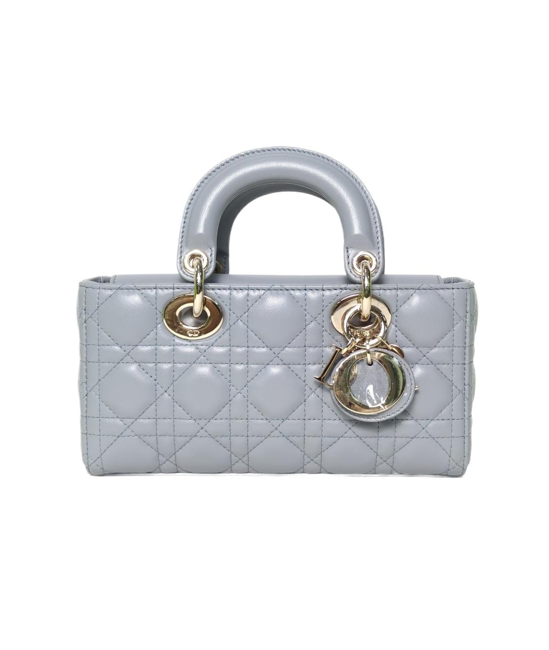 CHRISTIAN DIOR Голубая кожаная сумка через плечо, фото 9