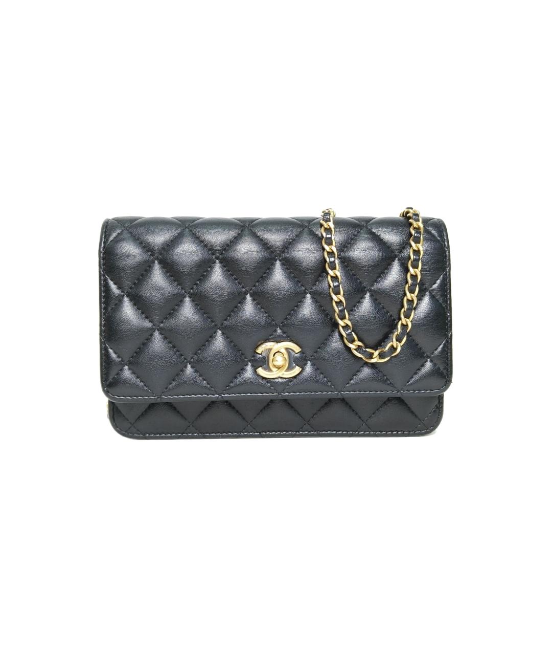 CHANEL Черная кожаная сумка через плечо, фото 9
