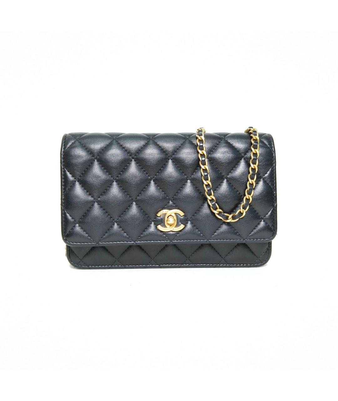CHANEL Черная кожаная сумка через плечо, фото 2