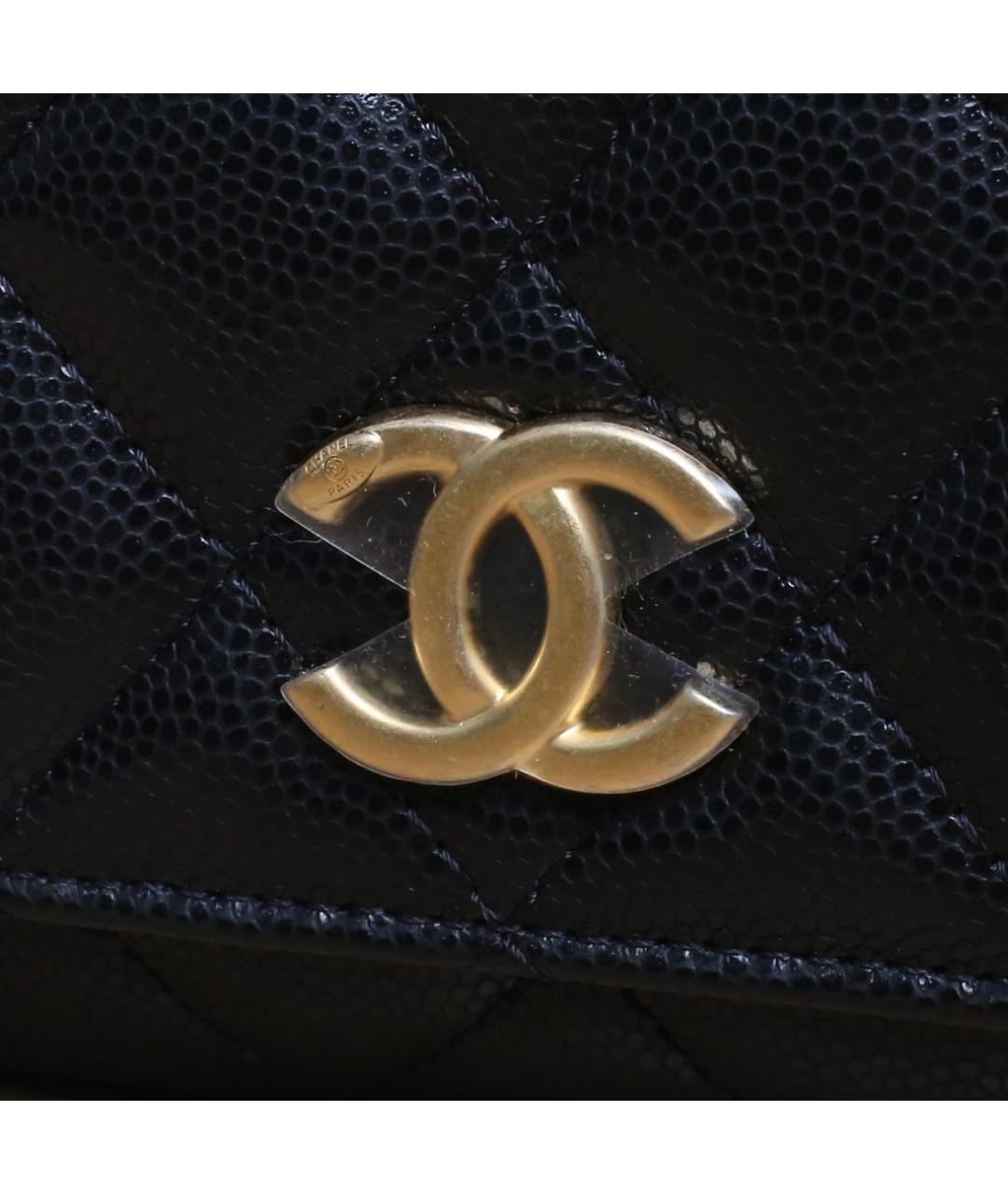 CHANEL Черная кожаная сумка через плечо, фото 8