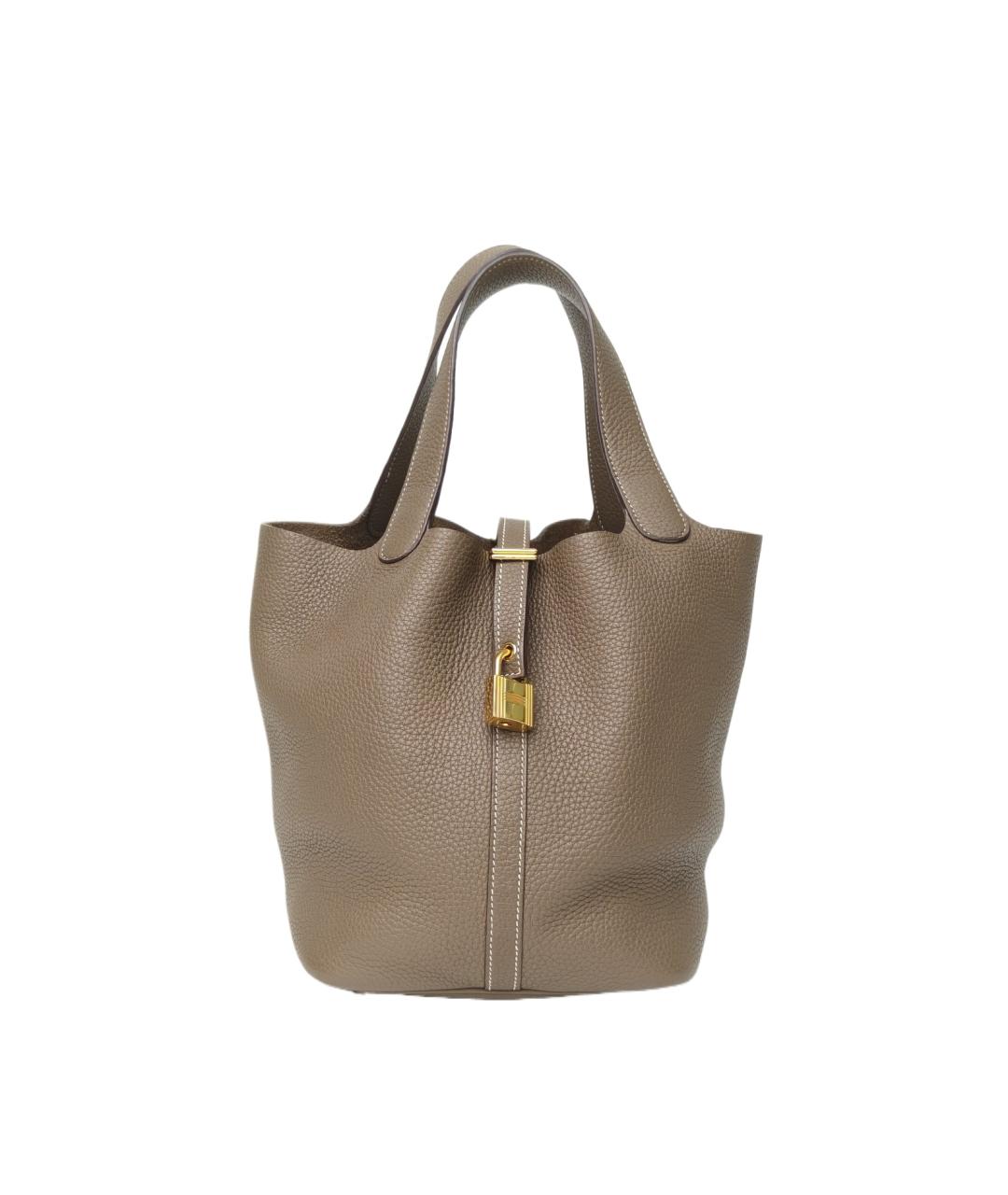 HERMES Коричневая кожаная сумка через плечо, фото 9