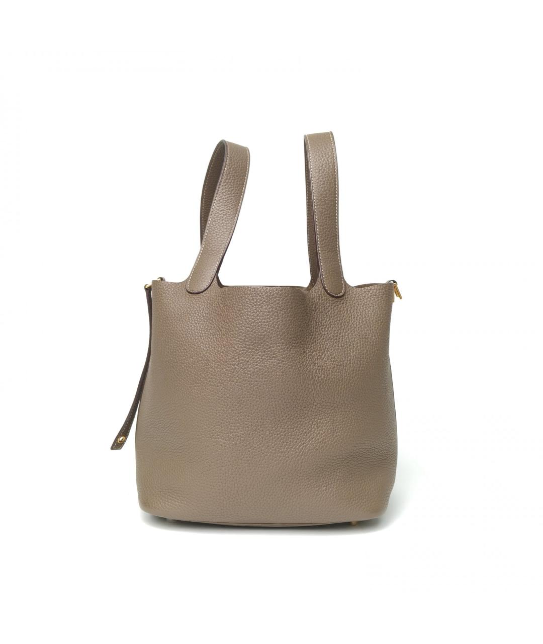 HERMES Коричневая кожаная сумка через плечо, фото 5