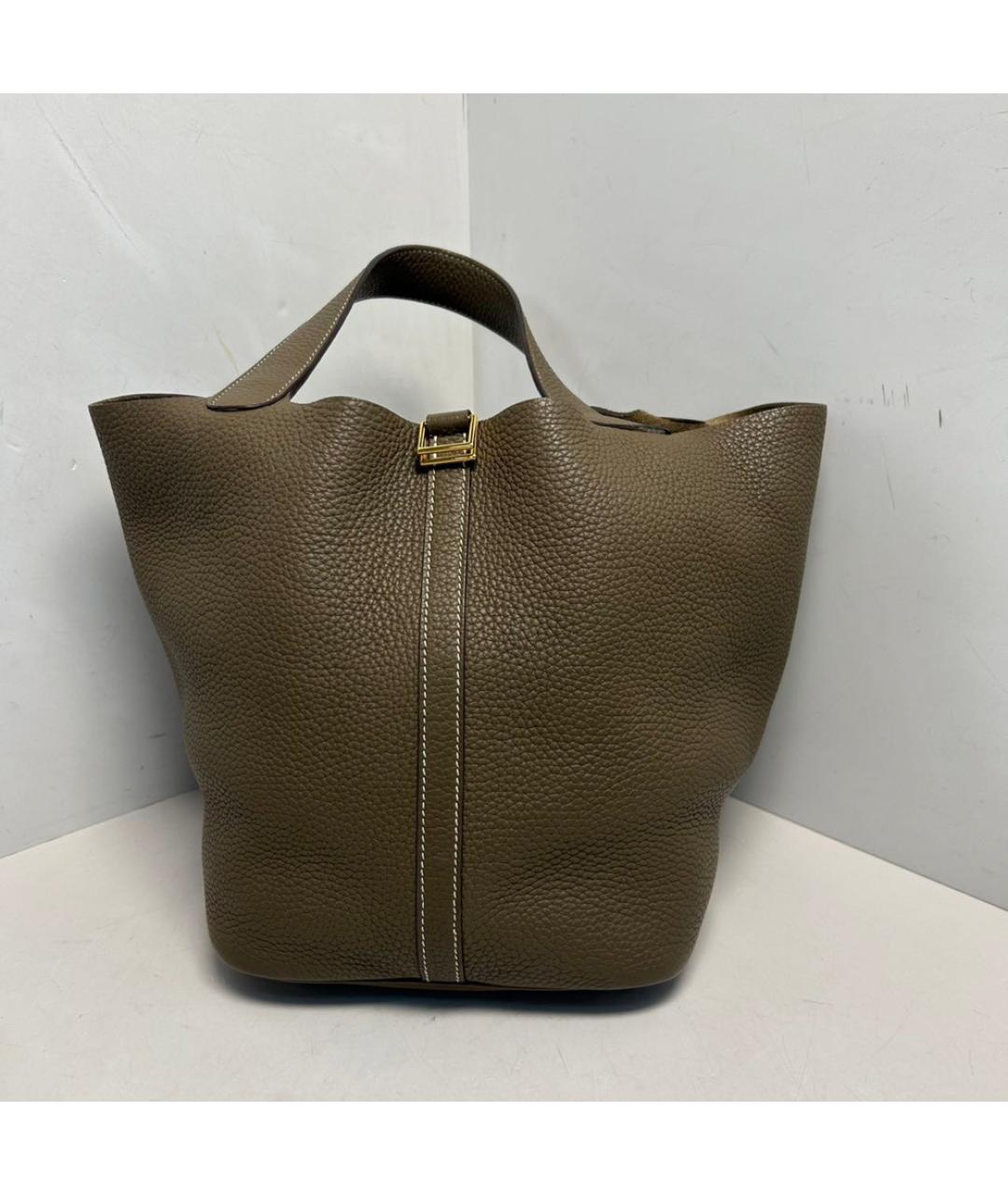 HERMES Коричневая кожаная сумка через плечо, фото 8