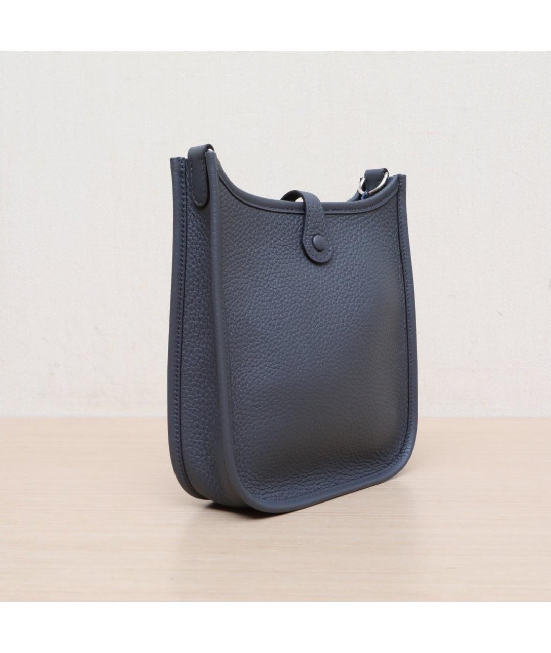 HERMES Серая кожаная сумка через плечо, фото 5