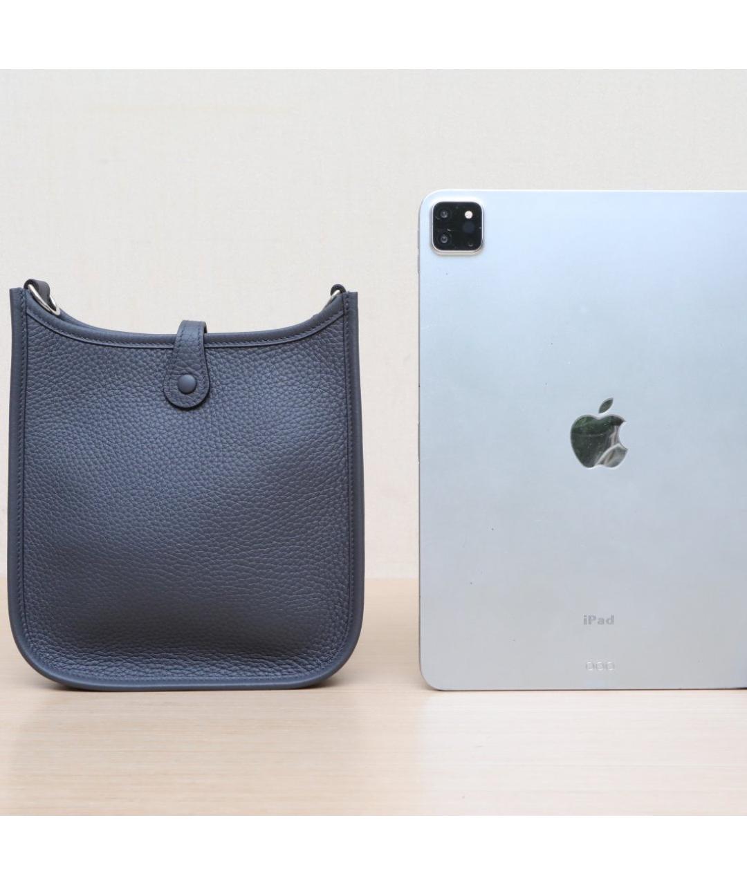 HERMES Серая кожаная сумка через плечо, фото 6