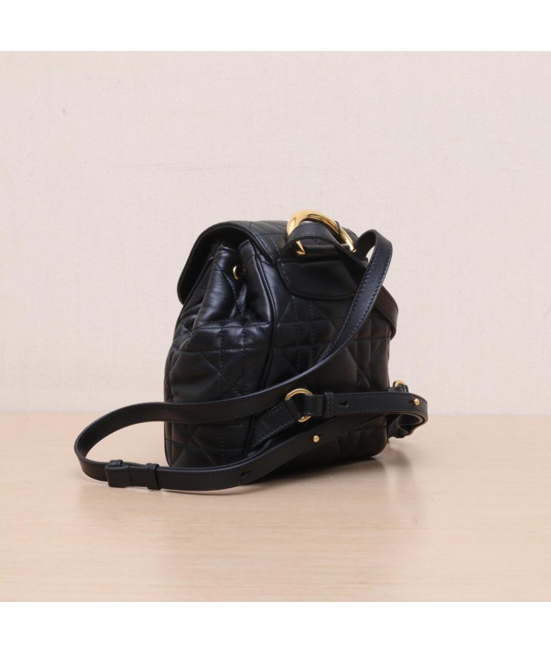 CHRISTIAN DIOR Черный кожаный рюкзак, фото 5