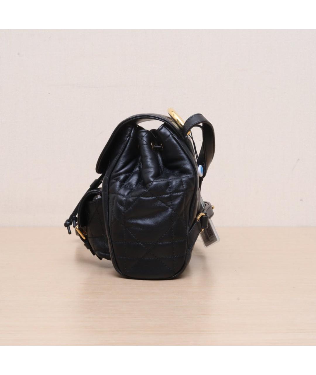 CHRISTIAN DIOR Черный кожаный рюкзак, фото 4