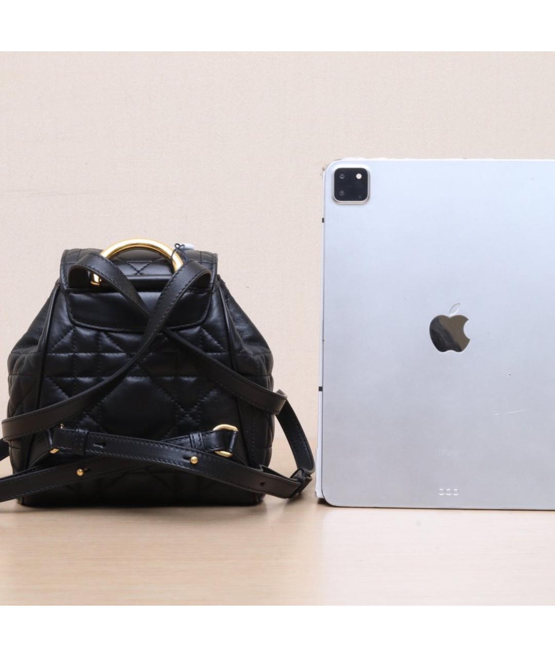 CHRISTIAN DIOR Черный кожаный рюкзак, фото 6