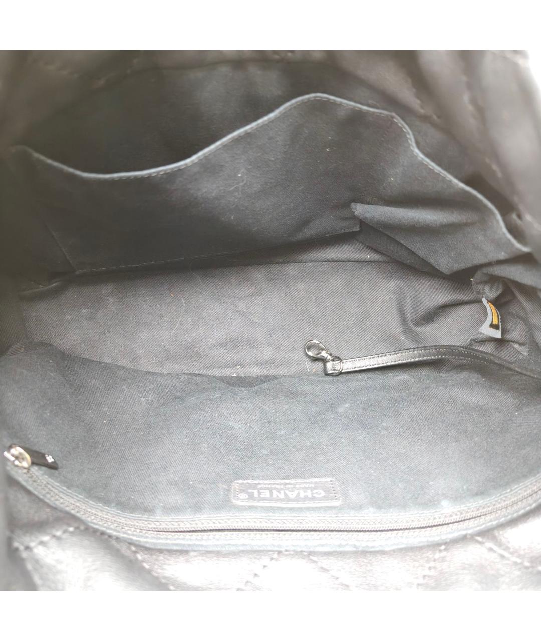 CHANEL Черная кожаная сумка через плечо, фото 8