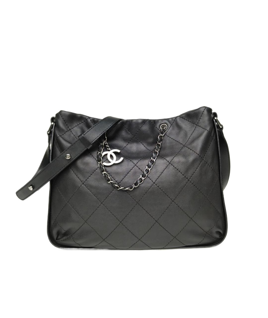 CHANEL Черная кожаная сумка через плечо, фото 9