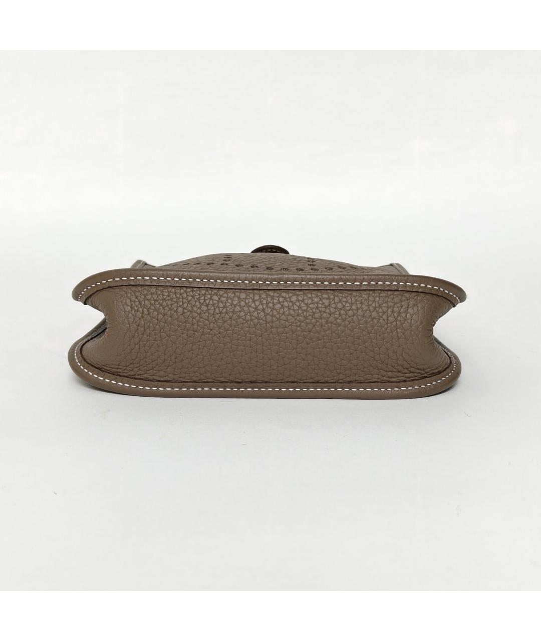 HERMES Коричневая кожаная сумка через плечо, фото 6