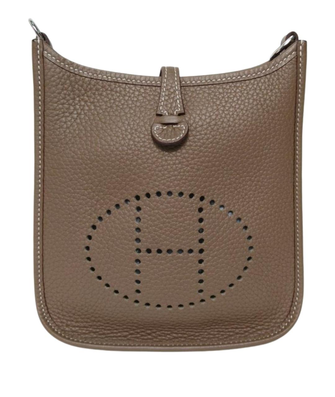 HERMES Коричневая кожаная сумка через плечо, фото 1