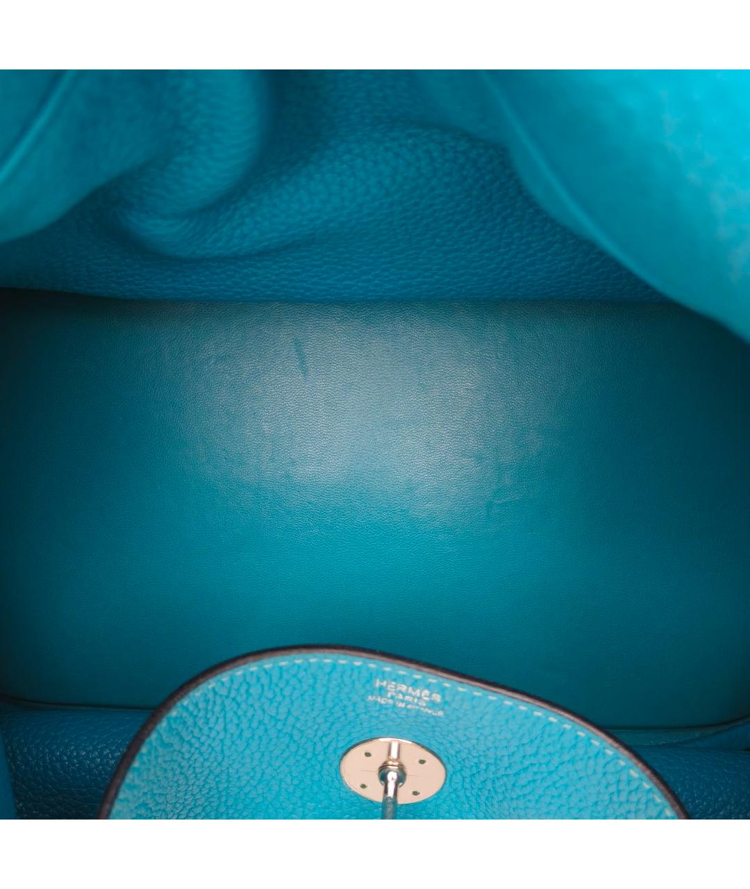 HERMES Голубая кожаная сумка через плечо, фото 7