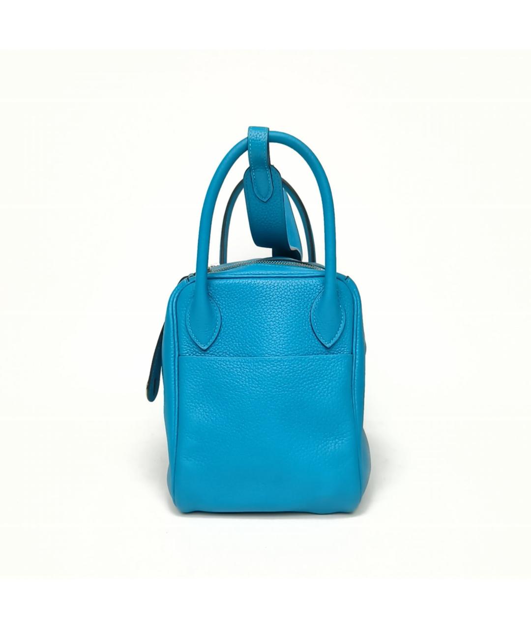 HERMES Голубая кожаная сумка через плечо, фото 3